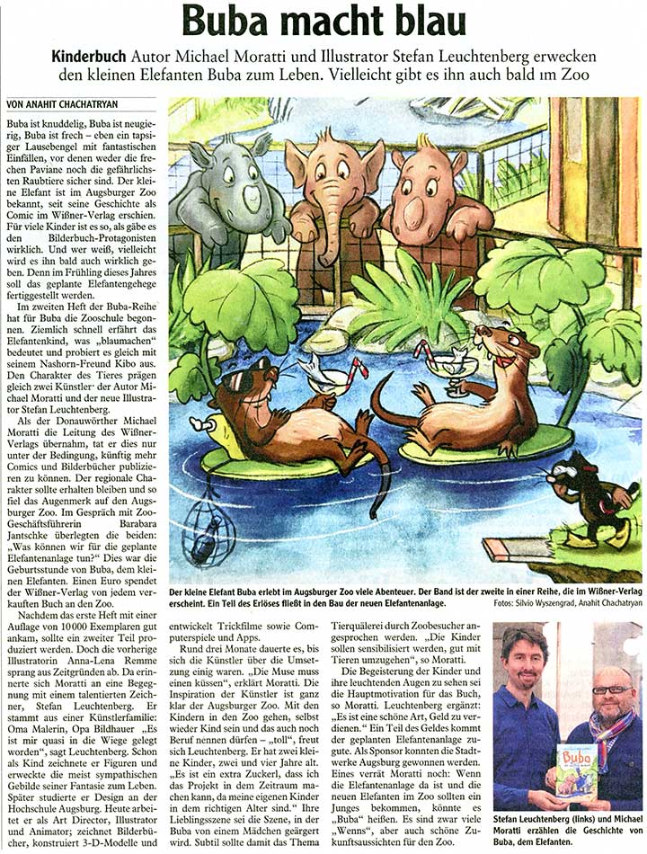 Buba In Der Augsburger Allgemeinen Zeitung Illustration